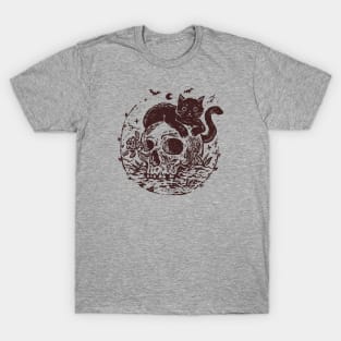 Purrfectly Skull Spooky T-Shirt